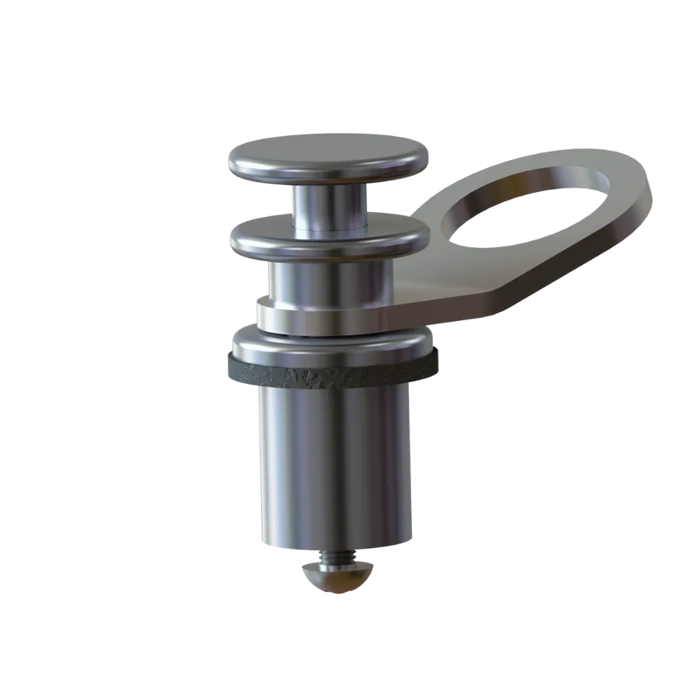 F18-0186VEL-1 – TACO METALS Boat Fender Lock, One Way Pull Pin Lock 3/4 Inch Rope Diameter Satin Anodized 6000-Series...